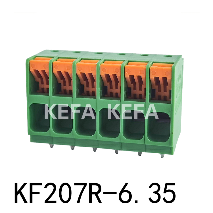 KF207R-6.35 弹簧式PCB接线端子
