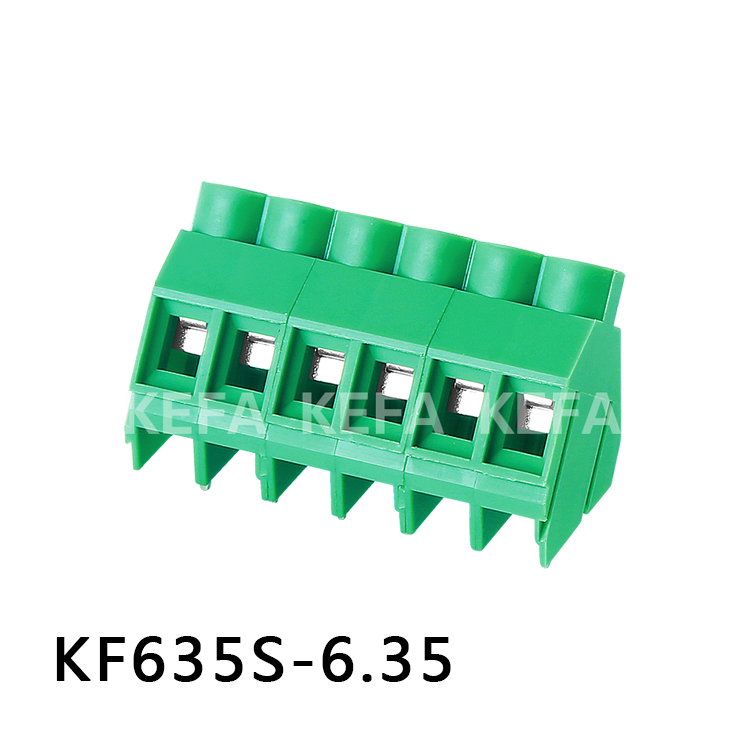 KF635S-6.35 螺钉式PCB接线端子