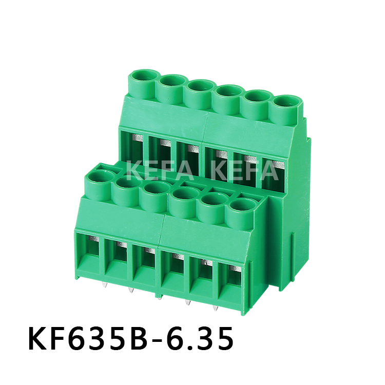 KF635B-6.35 螺钉式PCB接线端子